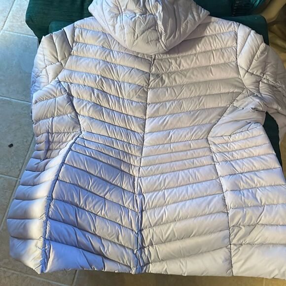 Land’s End women’s puffer hooded coat ultralight quilted down pack Lavender Var - Picture 9 of 17